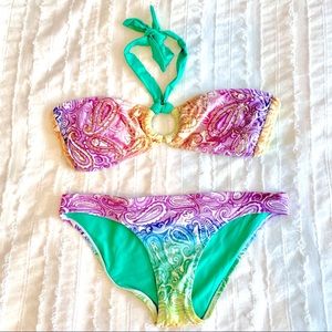 Sugar Free colorful paisley bikini swimsuit